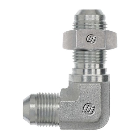 Brennan Industries 06MJ-06MJ Blkhd 90 Deg Elb Frg With Lock Nut, 2PK 2701-LN-06-06-FG
